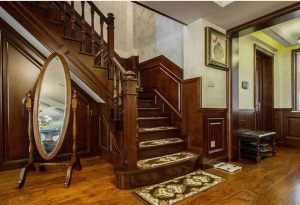 300平米复古美式风格复式别墅楼楼梯装修图片