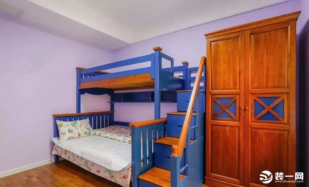100平三室简约风格儿童房装修效果图