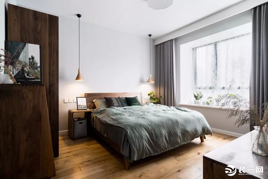 现代北欧风格120平米三居室卧室装修效果图