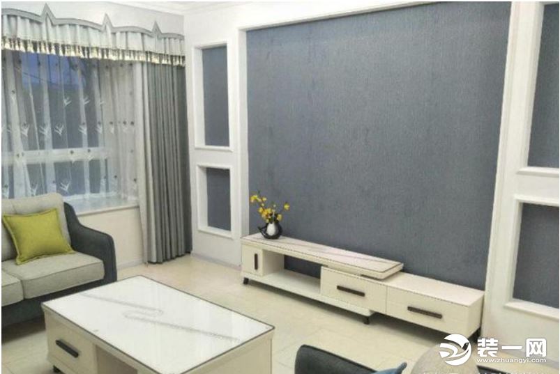 80平米两室一厅装修现代简约装修图片—电视墙