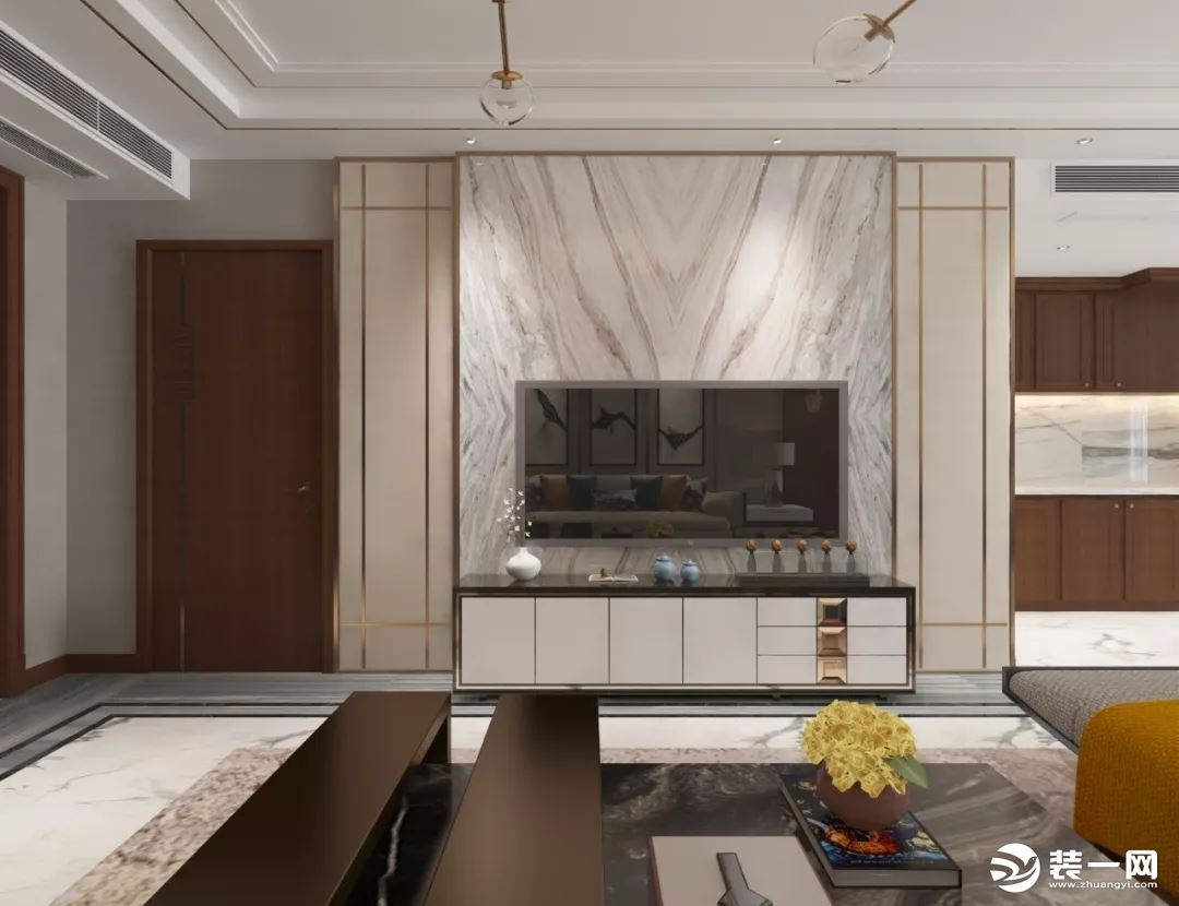 新中式轻奢风格156平米客厅装修效果图