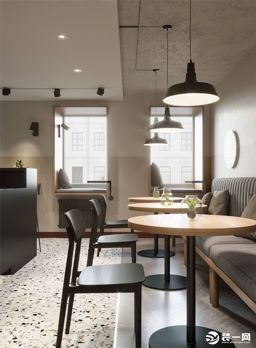 34平米小型咖啡店现代风格装修效果图
