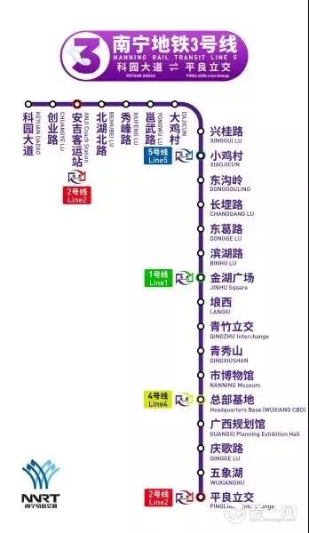 南宁地铁3号线线路图