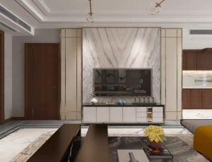 新中式轻奢风格156平米客厅装修效果图