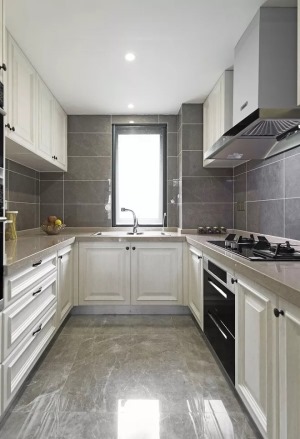 130平轻奢美式风格三居室厨房装修设计