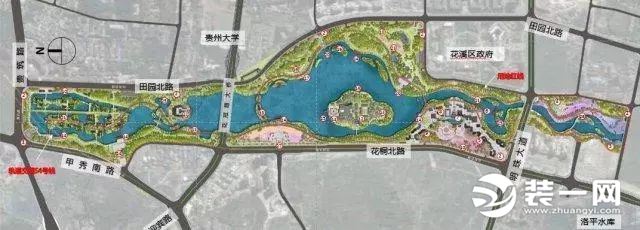 贵阳花溪湖规划贵阳花溪湖公园—地图