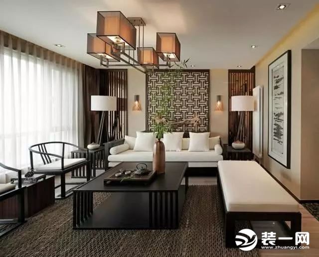 新中式风格客厅装修设计图