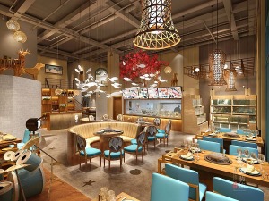 2019最新海鲜饭店装修时尚风格海鲜餐厅设计图片展示