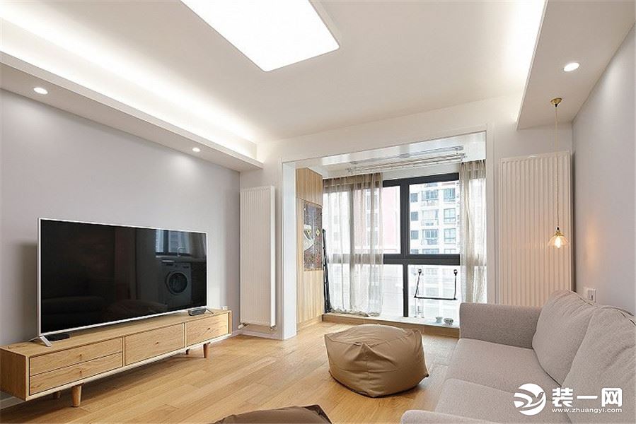 100平米现代风格二居室客厅装修效果图