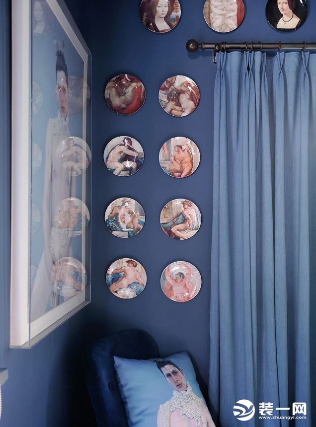 上海76平米老式公寓热带风格装修图片—卧室墙面展示