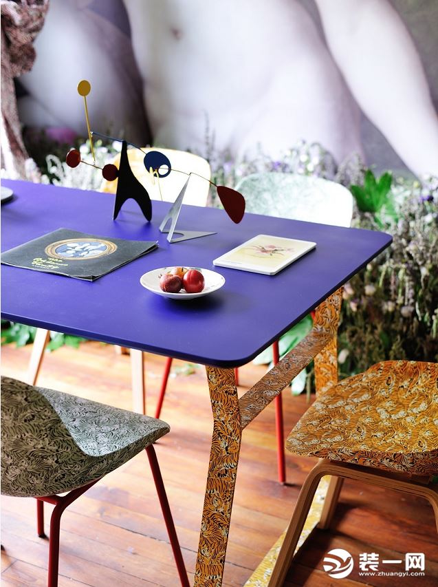 上海76平米老式公寓热带风格装修图片—餐厅餐桌