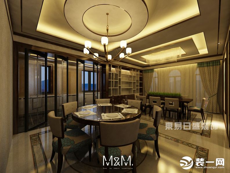 重庆东易日盛装饰公司别墅装修效果图欣赏餐厅局部
