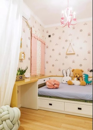 小户型80平米装修清新北欧风格儿童房装修图片
