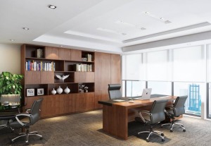 2019最新辦公室家具裝修木質辦公室家具擺放圖片