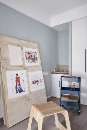 现代北欧风格125平米三居室工作室装修效果图