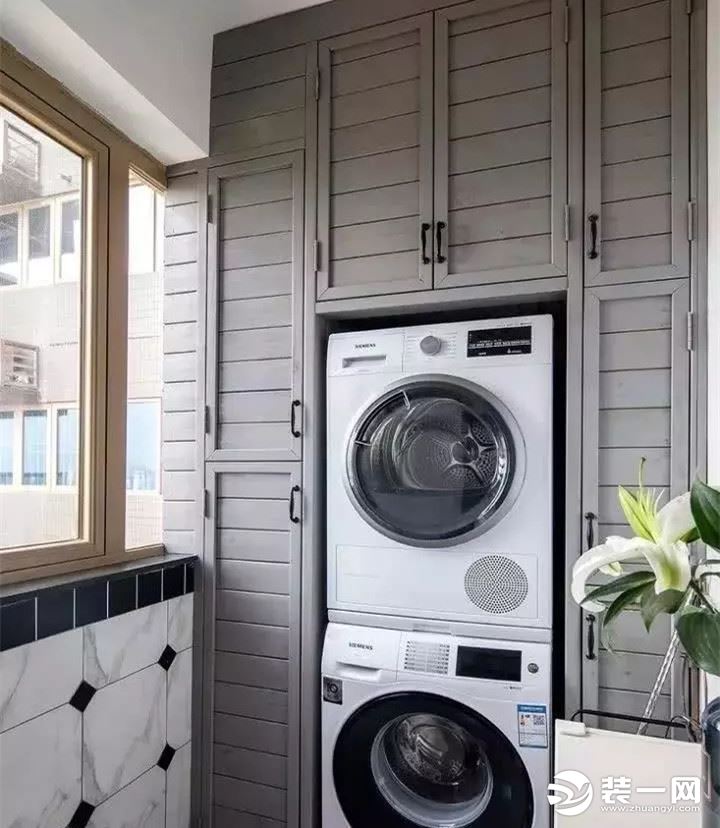100平简约北欧风格两居室洗衣房装修效果图