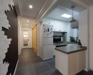 88平米日式风格三居室厨房装修效果图