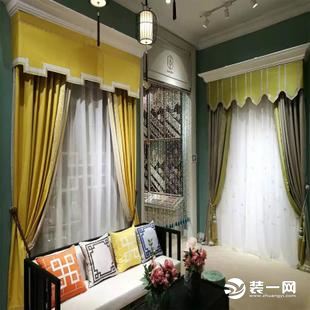 新中式装修客厅窗帘装什么色好