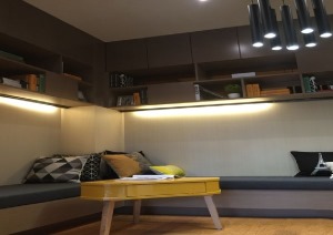 贵阳华润国际|复式楼公寓装修效果图 卡座沙发