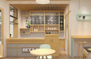 北欧风格小型奶茶店装修效果图展示