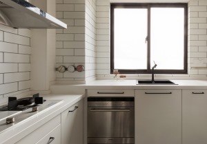 简约风格家装厨房设计L型厨房橱柜装修效果图