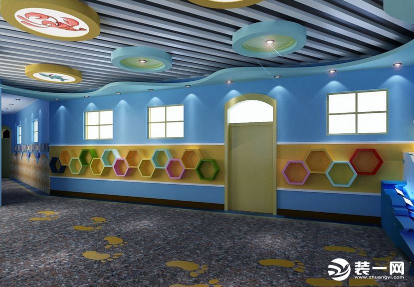 幼儿园走廊装修效果图