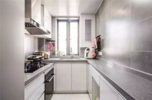 厨房橱柜安装效果图|L型厨房橱柜高低台面装修效果图