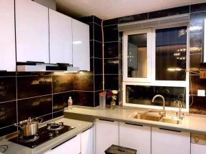 厨房橱柜安装效果图|厨房高低柜台面设计效果图展示