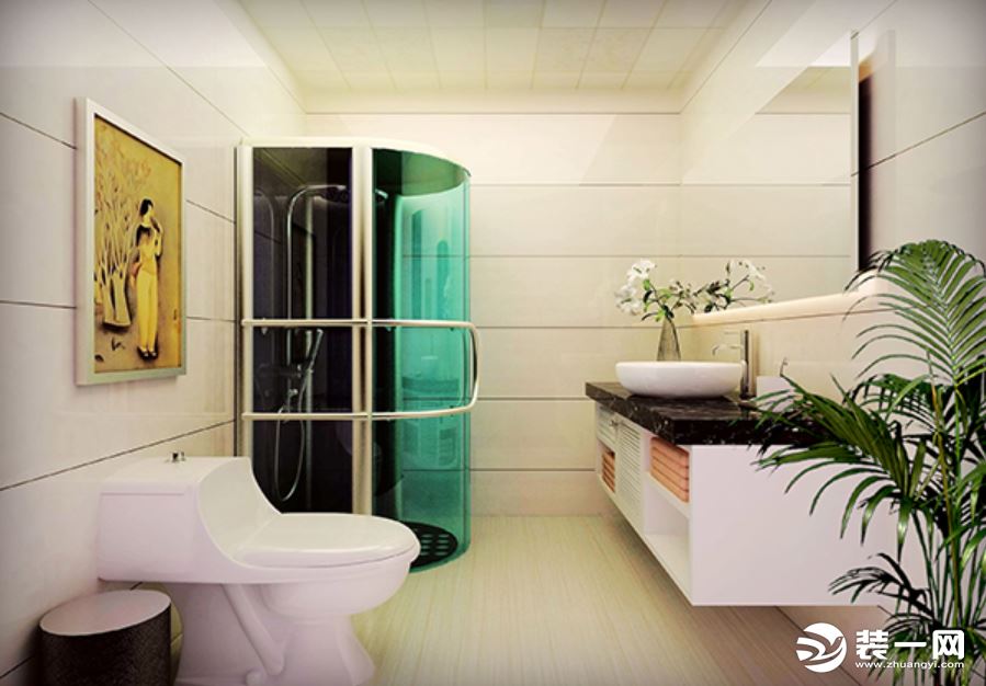 卫生间浴缸改淋浴房改造设计|干湿分离淋浴房装修效果图