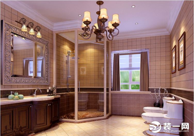 卫生间装修效果图淋浴房挡水条安装效果图