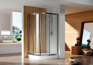 卫生间浴缸改淋浴房改造设计|透明淋浴房装修效果图