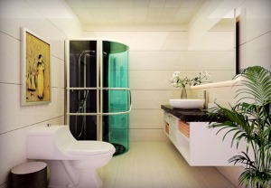 卫生间浴缸改淋浴房改造设计|干湿分离淋浴房装修效果图