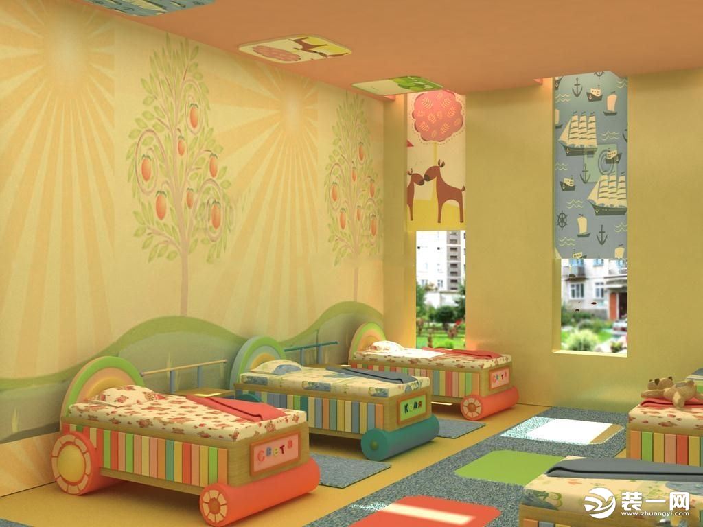 现代风格幼儿园卧室效果图