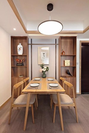 现代日式混搭风格二居室餐厅装修效果图