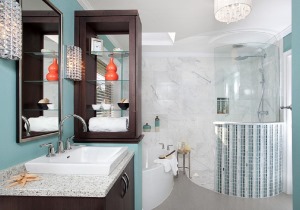 2019最流行卫生间淋浴室玻璃隔断—现代风格淋浴玻璃隔断图片