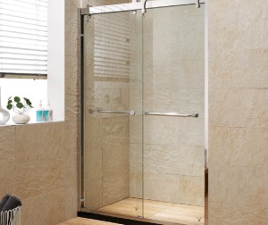 2019最流行卫生间淋浴室玻璃隔断—现代简约风格淋浴玻璃隔断图片