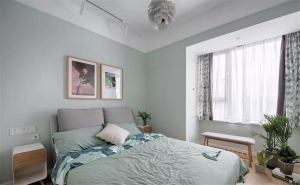 北欧风格89平米三居室卧室装修效果图