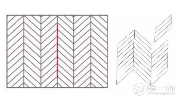 地板鱼骨铺法效果图