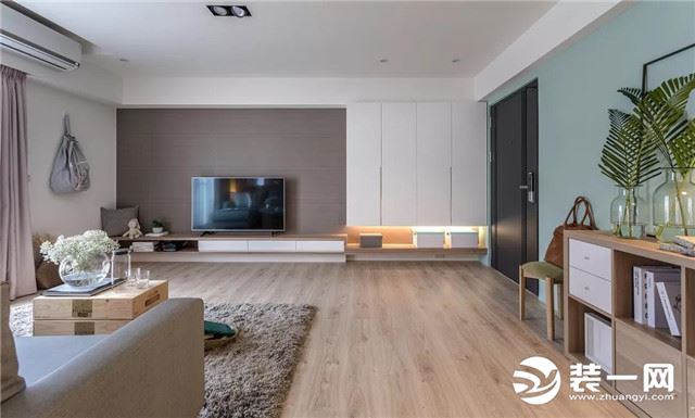 唐山渤海豪庭115平米三居室原木风格装修案例效果