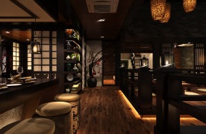 日式风格餐厅榻榻米装修效果图