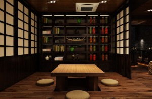 日式风格餐厅榻榻米装修效果图