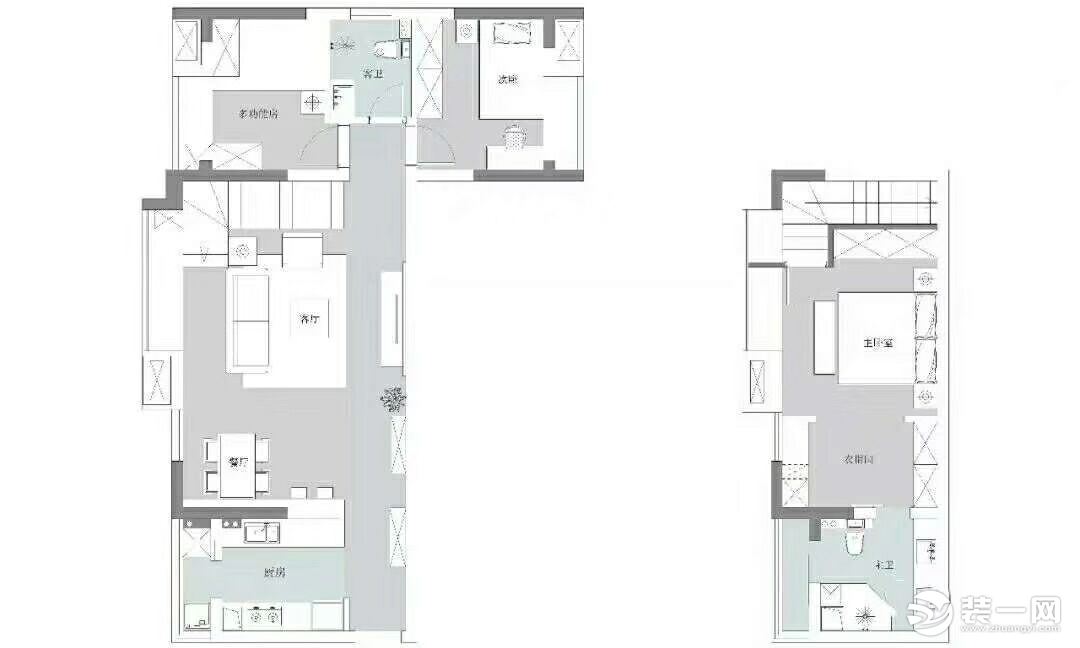 小户型loft装修户型图