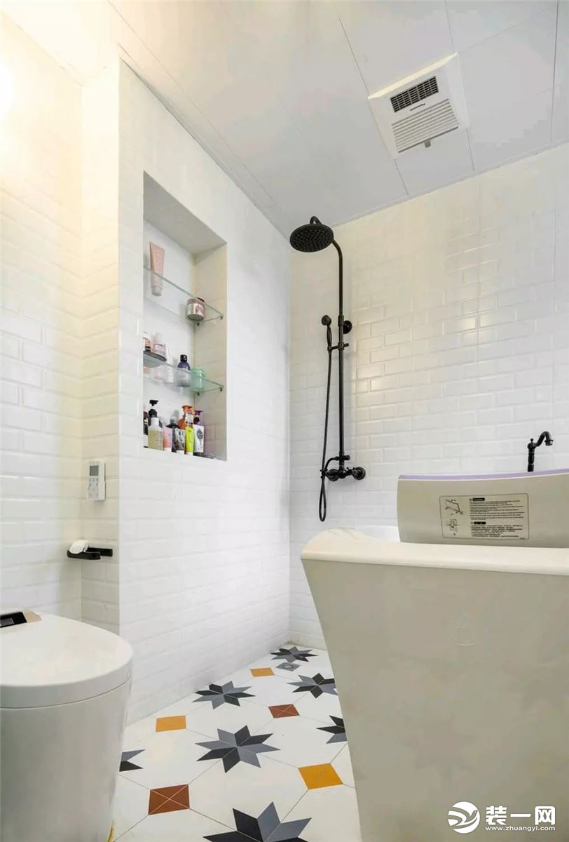 120平米两室两厅简约北欧风格浴室卫生间装修效果图