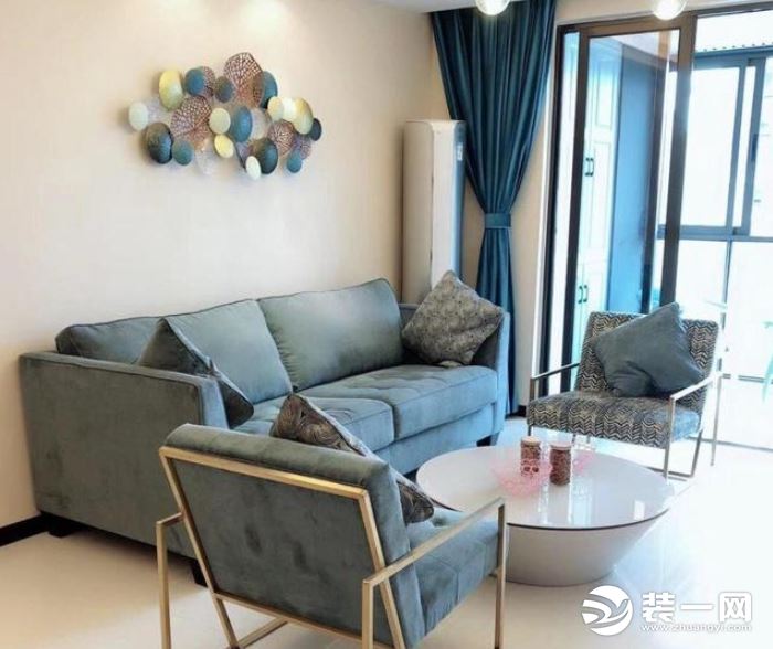 上海新房轻奢风格装修图片|客厅