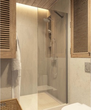 45平米小户型南美混搭风格装修—卫生间淋浴间装修效果图