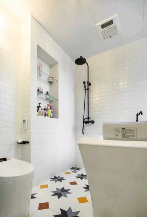 120平米两室两厅简约北欧风格浴室卫生间装修效果图