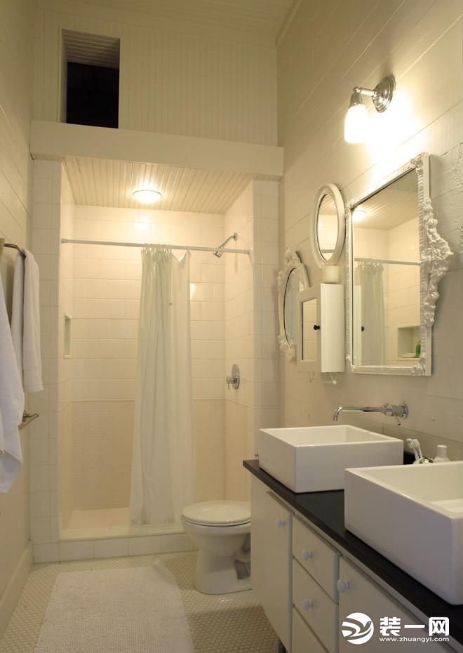 卫生间浴帘装饰设计展示卫生间浴帘效果图