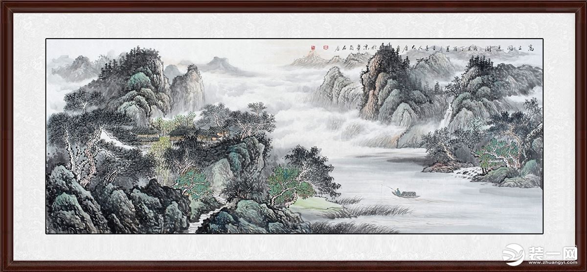 中式书房挂画的选择|幽情雅趣的山水画