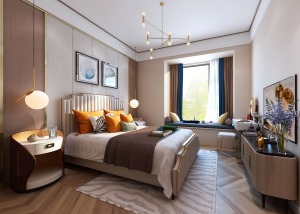 现代轻奢风格卧室装修设计轻奢卧室装修效果图