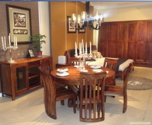乌金木家具餐桌图片